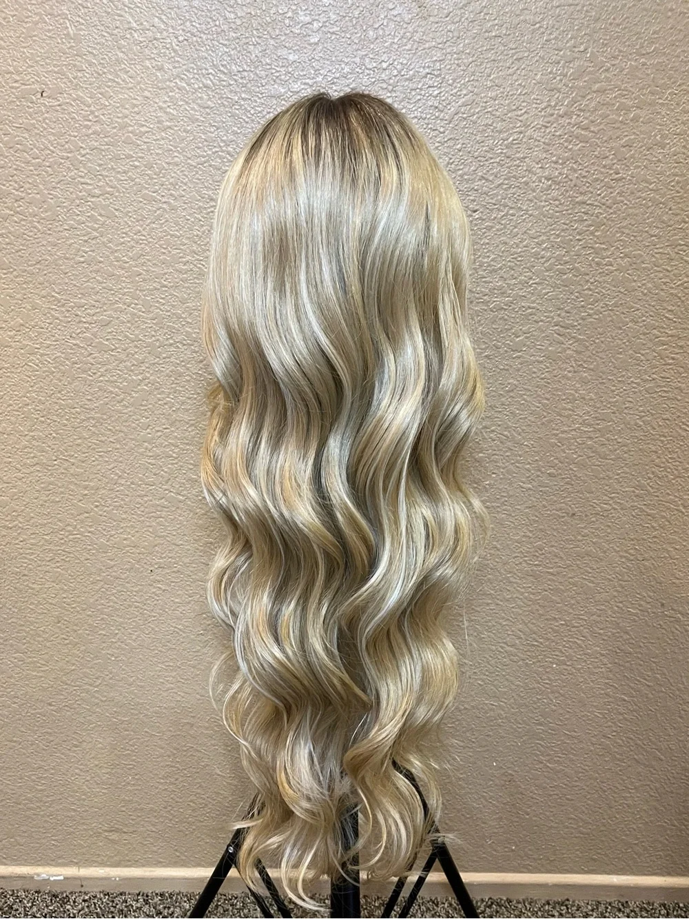 Blonde Long Wavy Lace Front Wig - Natural Blonde
